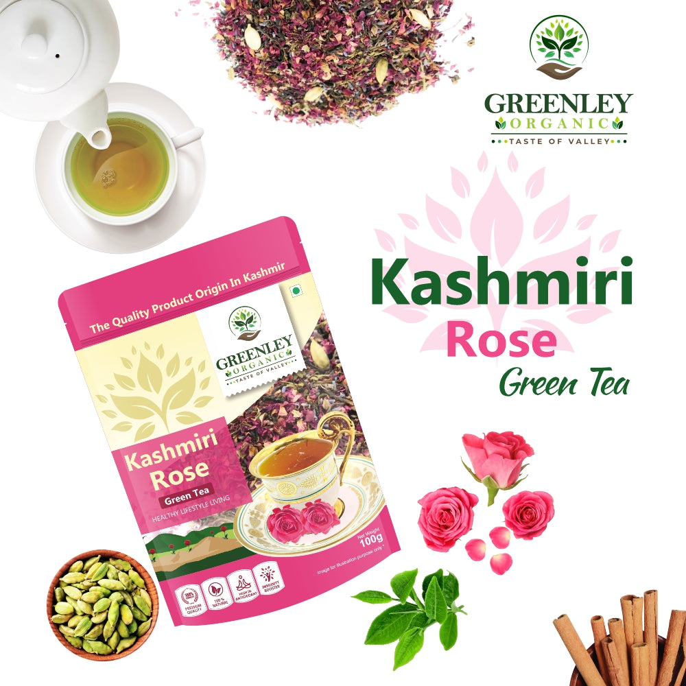 Kashmiri rose green tea