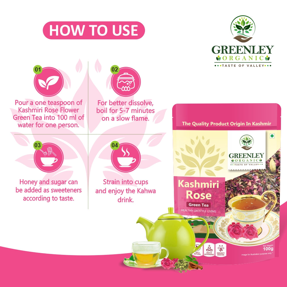 Kashmiri rose green tea
