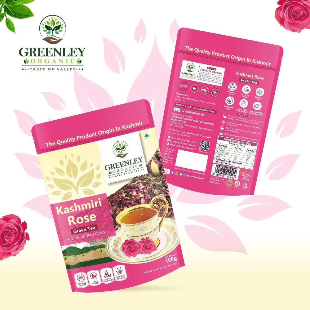 Kashmiri rose green tea